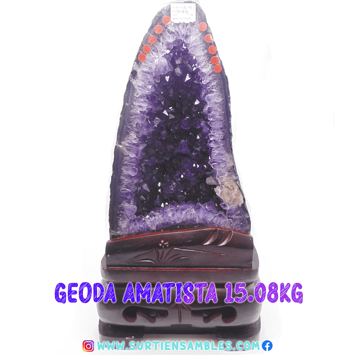 GEODA AMATISTA CON BASE MADERA 15.08KG  2