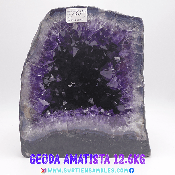 AMETHYST GEODE WITH WOODEN BASE 12.6KG 3