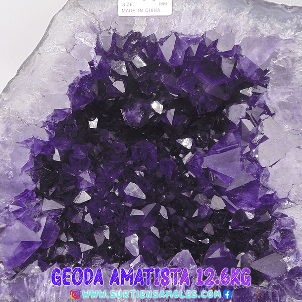 AMETHYST GEODE WITH WOODEN BASE 12.6KG 7