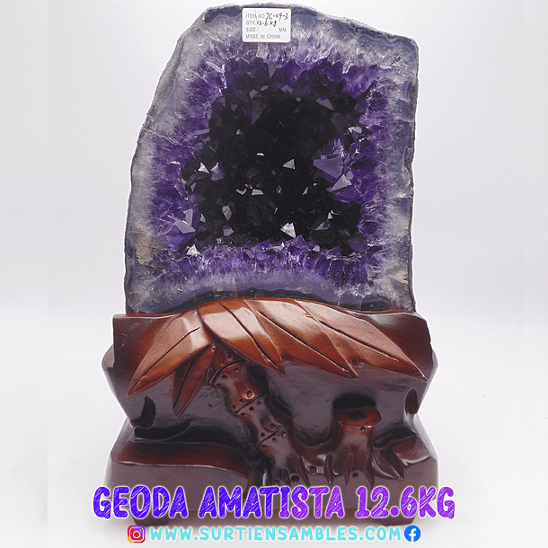 AMETHYST GEODE WITH WOODEN BASE 12.6KG 2