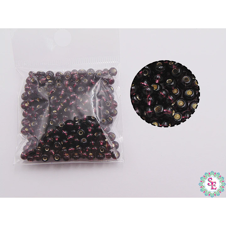 CHAQUIRA CHECA 6/0 MORADO BRILLANTE  X 20 GRAMOS  1