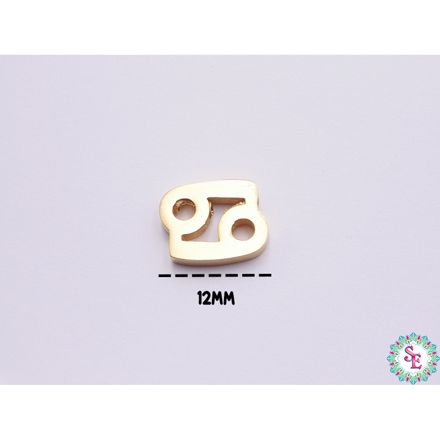 ACERO DORADO SEPARADOR SIGNO ZODIACAL CANCER  12*10MM  1