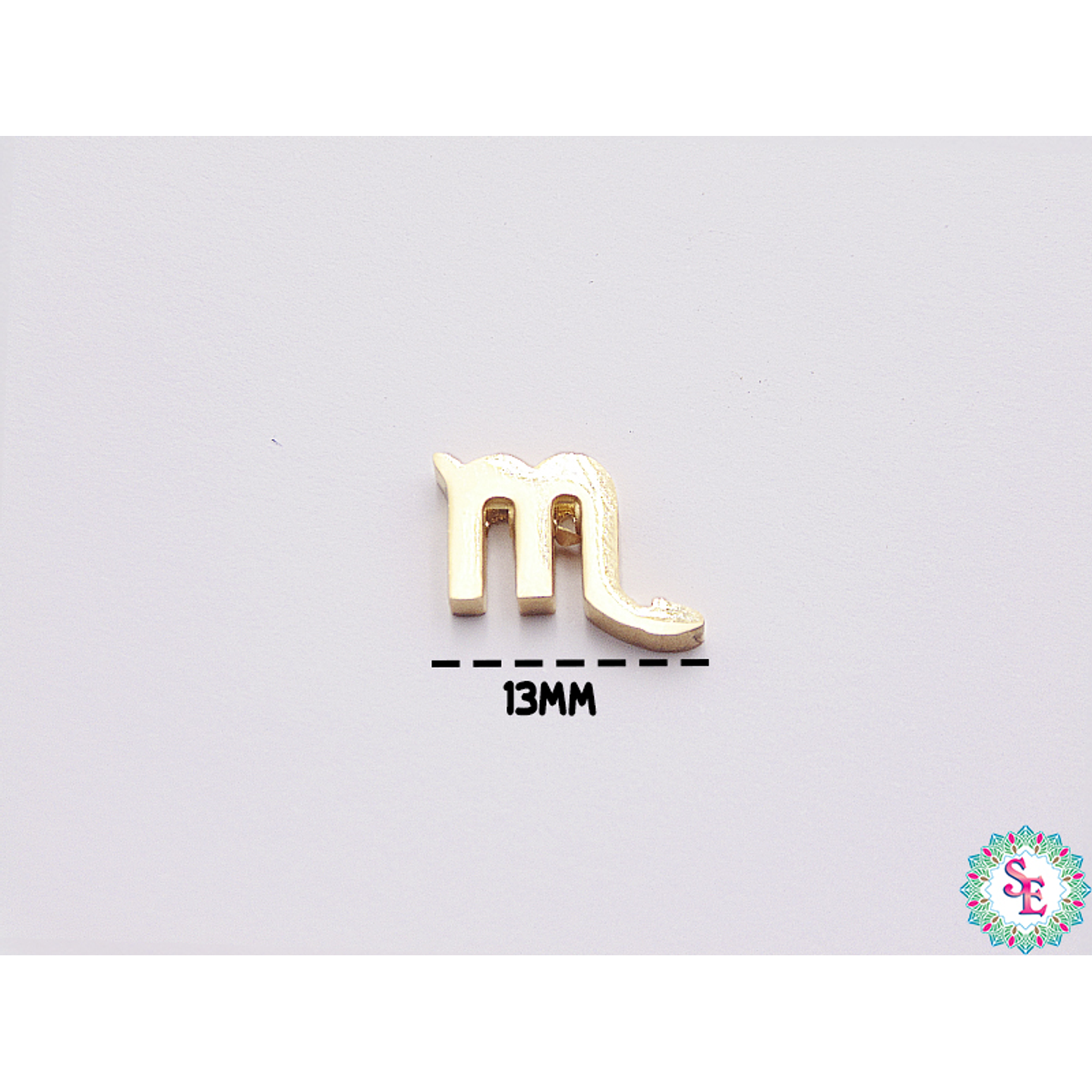 ACERO DORADO SEPARADOR SIGNO ZODIACAL ESCORPIO 13*8MM  1