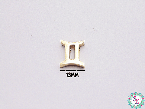 ACERO DORADO SEPARADOR SIGNO ZODIACAL GEMINIS 9*10MM 