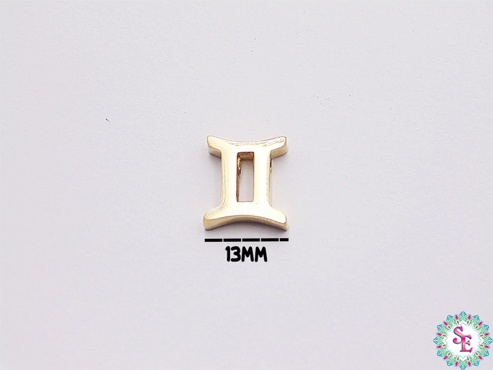 ACERO DORADO SEPARADOR SIGNO ZODIACAL GEMINIS 9*10MM  1