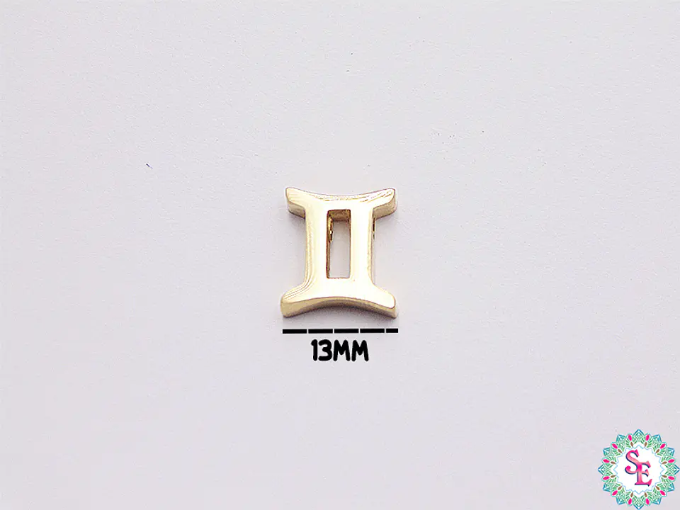 ACERO DORADO SEPARADOR SIGNO ZODIACAL GEMINIS 9*10MM  1
