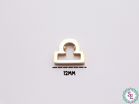 ACERO DORADO SEPARADOR SIGNO ZODIACAL LIBRA 12*10MM