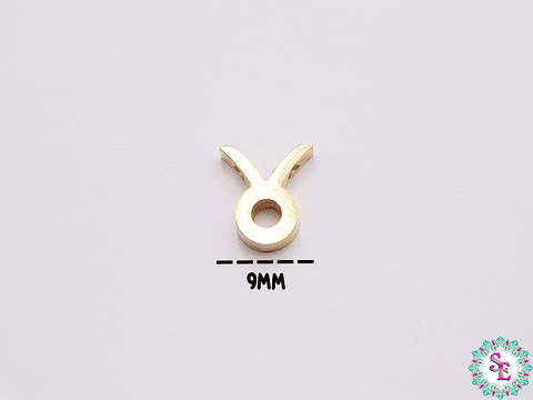 ACERO DORADO SEPARADOR SIGNO ZODIACAL TAURO 10*10MM