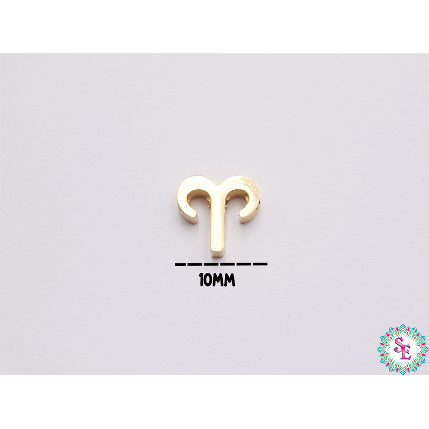 ACERO DORADO SEPARADOR SIGNO ZODIACAL ARIES 10*10MM 1