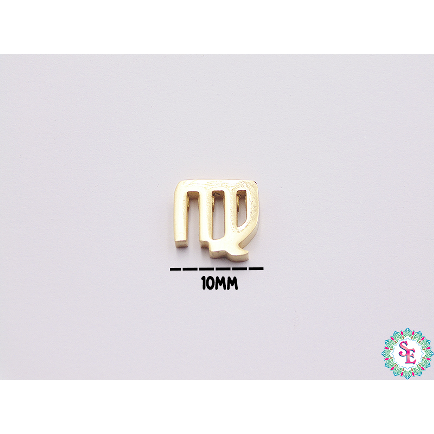 ACERO DORADO SEPARADOR SIGNO ZODIACAL VIRGO 10MM   1