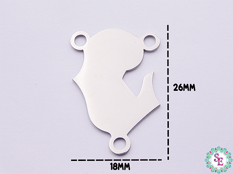 ACERO PLATEADO CRUCERO VIRGEN LISA 26*18MM 