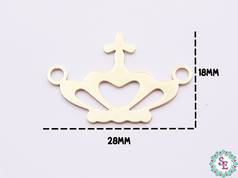 ACERO DORADO TERMINAL CORONA 28*18MM 