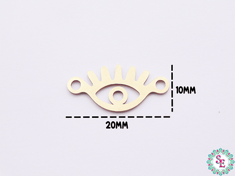 ACERO DORADO TERMINAL OJO PESTAÑA  20*10MM 