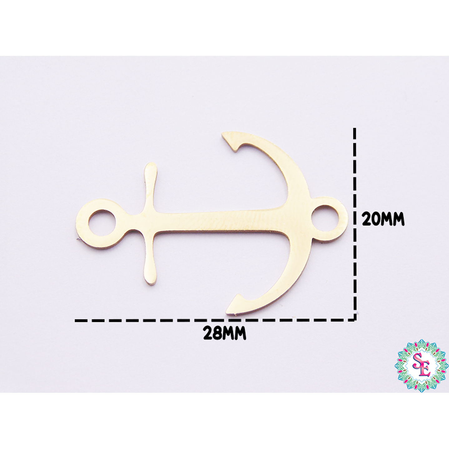 ACERO DORADO TERMINAL ANCLA  28*20MM  1