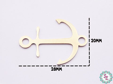 ACERO DORADO TERMINAL ANCLA  28*20MM 