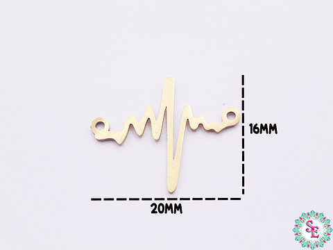 ACERO DORADO TERMINAL SIGNO VIDA 20*16MM
