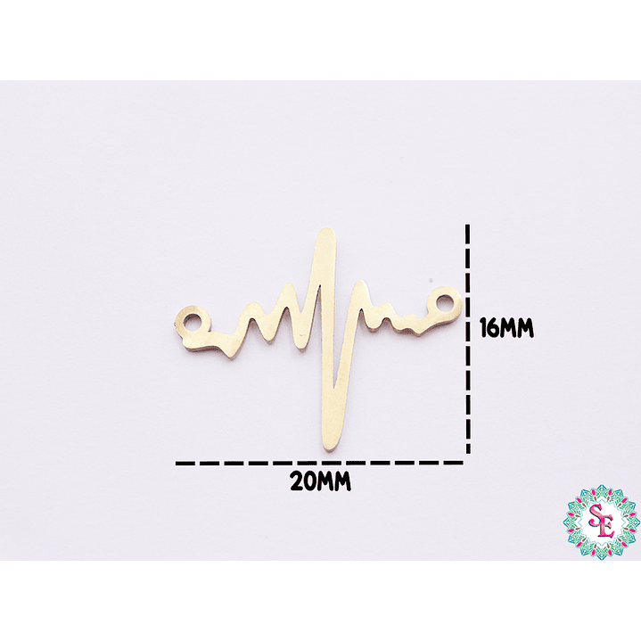 ACERO DORADO TERMINAL SIGNO VIDA 20*16MM 1