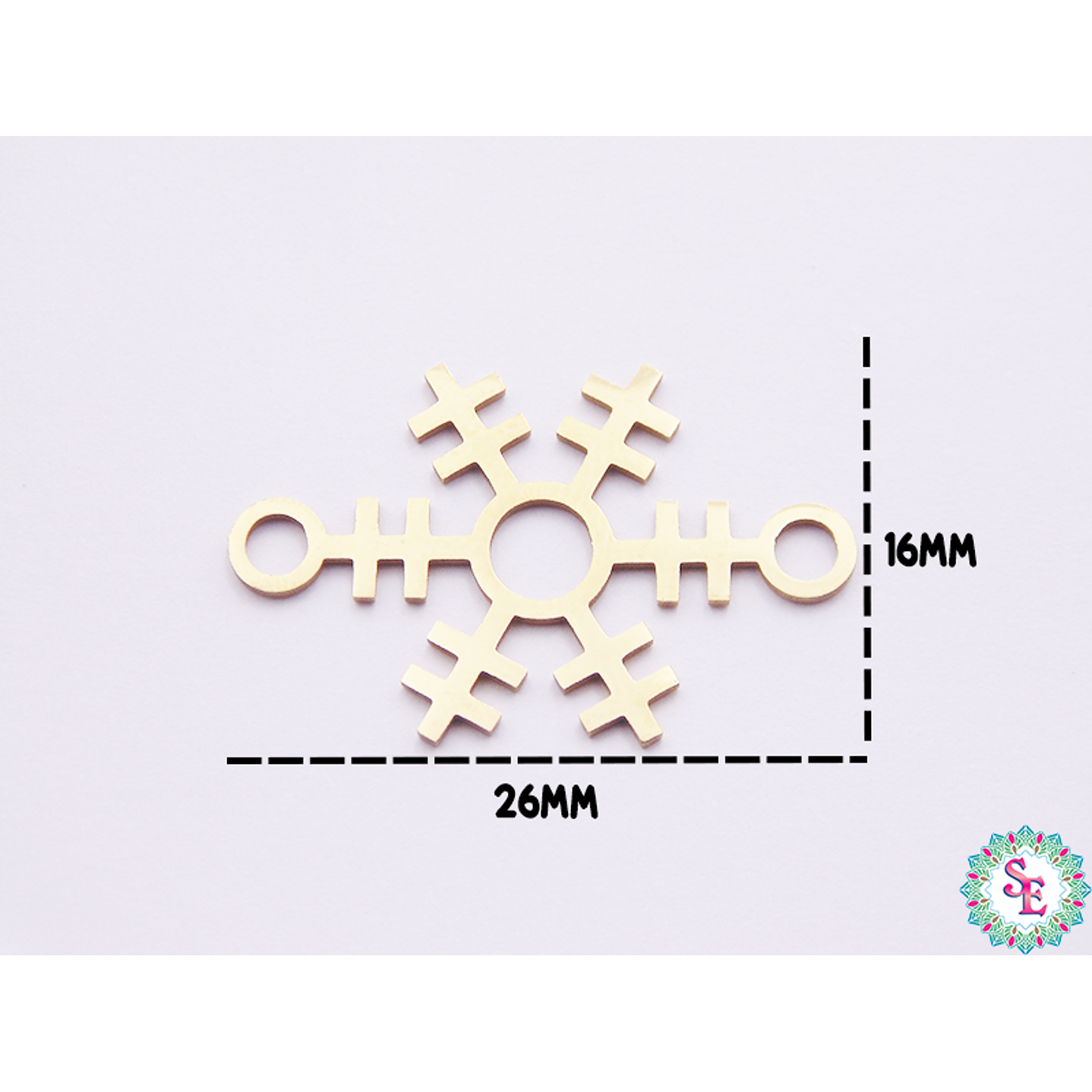 ACERO DORADO TERMINAL COPO DE NIEVE  26*16MM  1