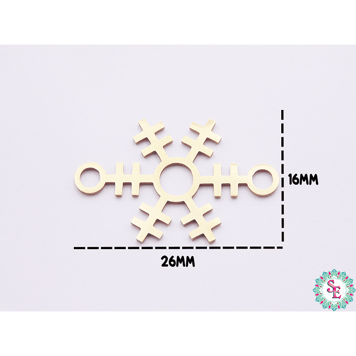 ACERO DORADO TERMINAL COPO DE NIEVE  26*16MM  1