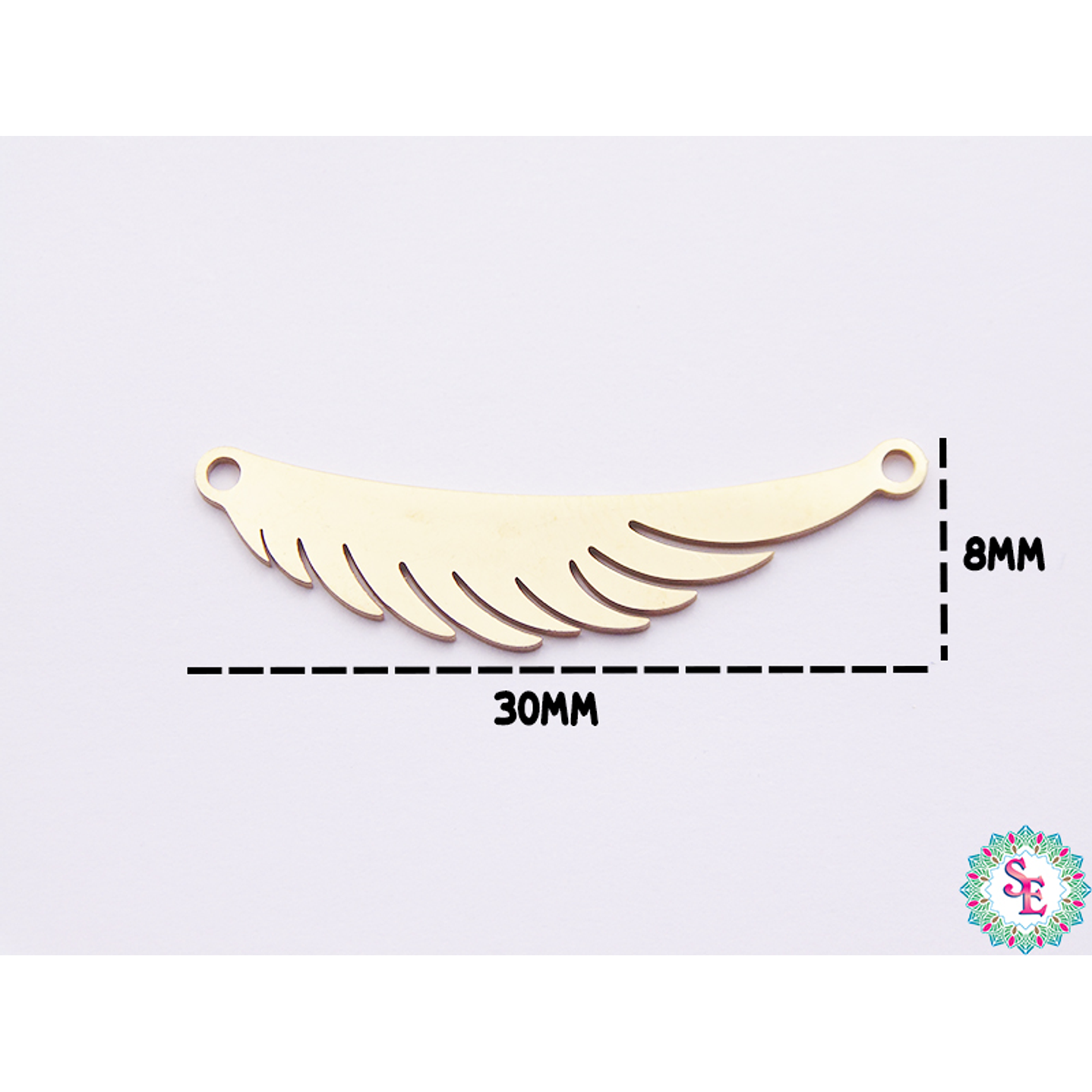 ACERO DORADO TERMINAL ALA 30*8MM 1