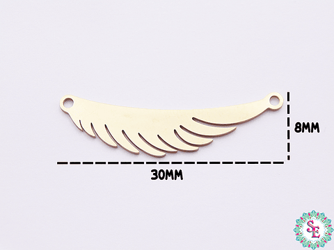 ACERO DORADO TERMINAL ALA 30*8MM