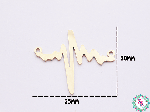 ACERO DORADO TERMINAL SINO VIDA 25*20MM 