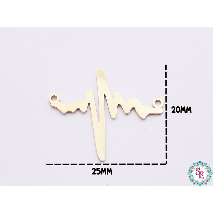 ACERO DORADO TERMINAL SINO VIDA 25*20MM  1