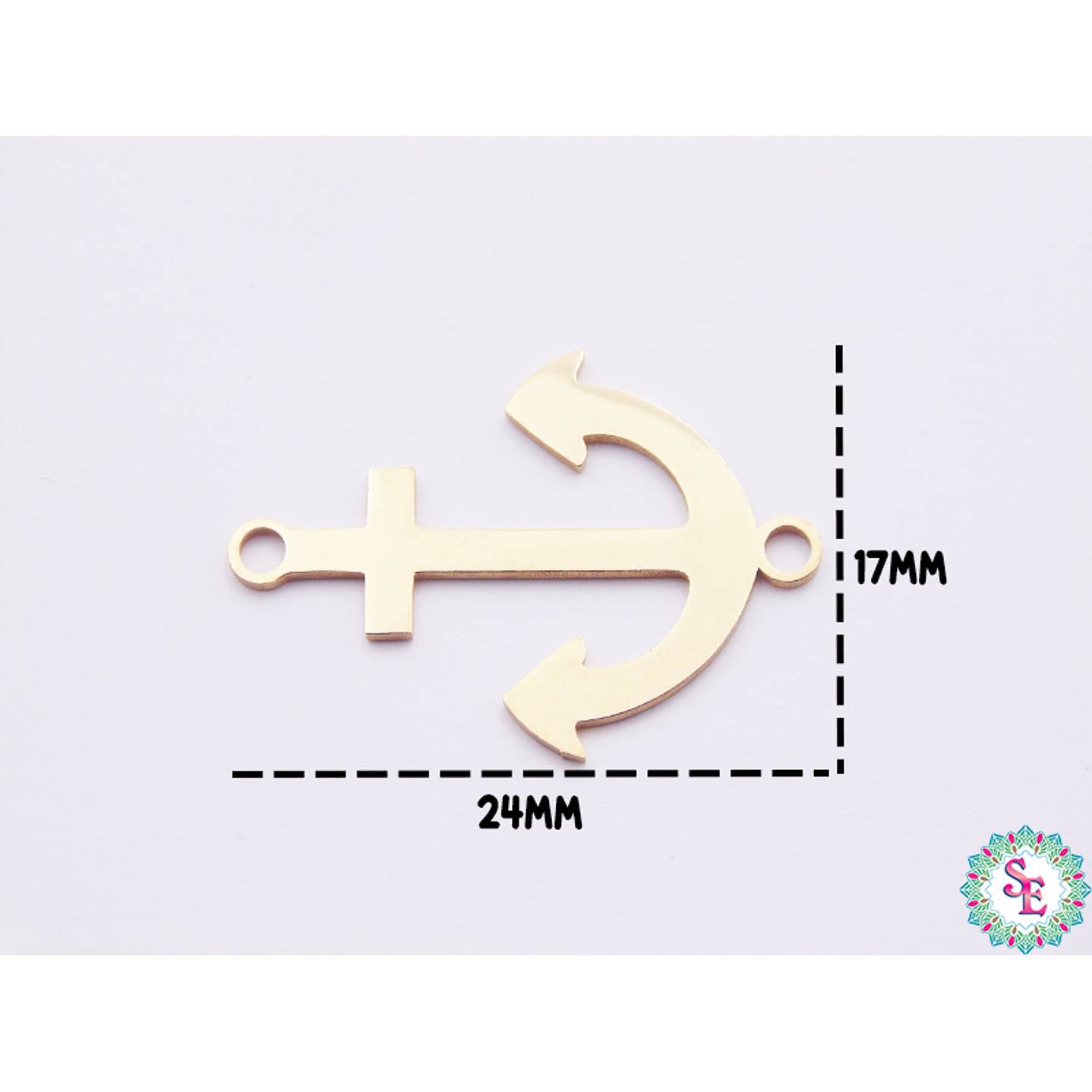 ACERO DORADO TERMINAL ANCLA 24*17MM 1