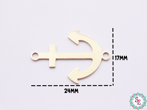ACERO DORADO TERMINAL ANCLA 24*17MM
