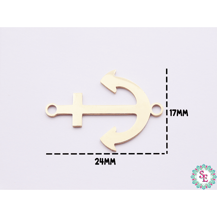 ACERO DORADO TERMINAL ANCLA 24*17MM 1