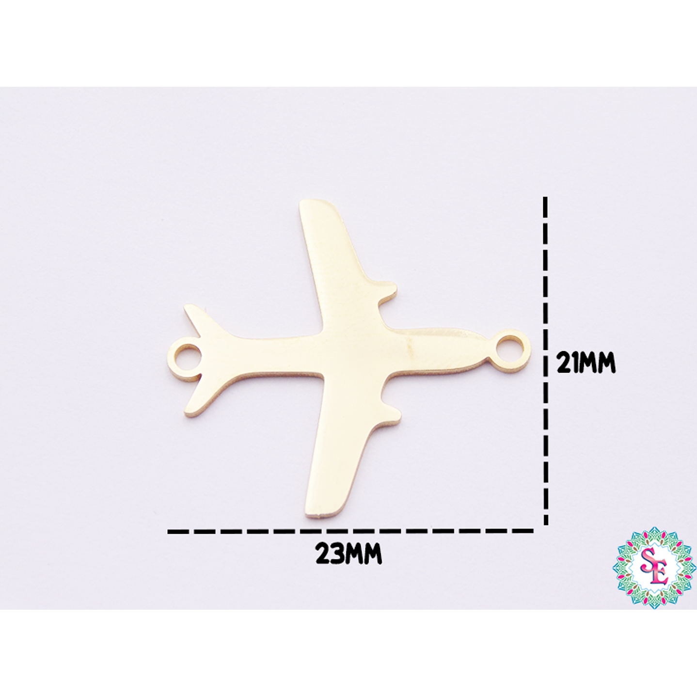 ACERO DORADO TERMINAL AVION 23*21MM  1