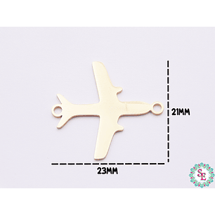 ACERO DORADO TERMINAL AVION 23*21MM 