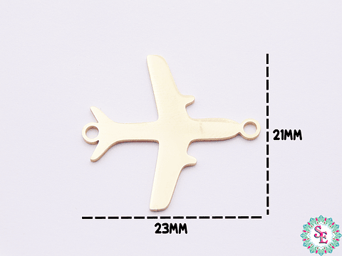 ACERO DORADO TERMINAL AVION 23*21MM 