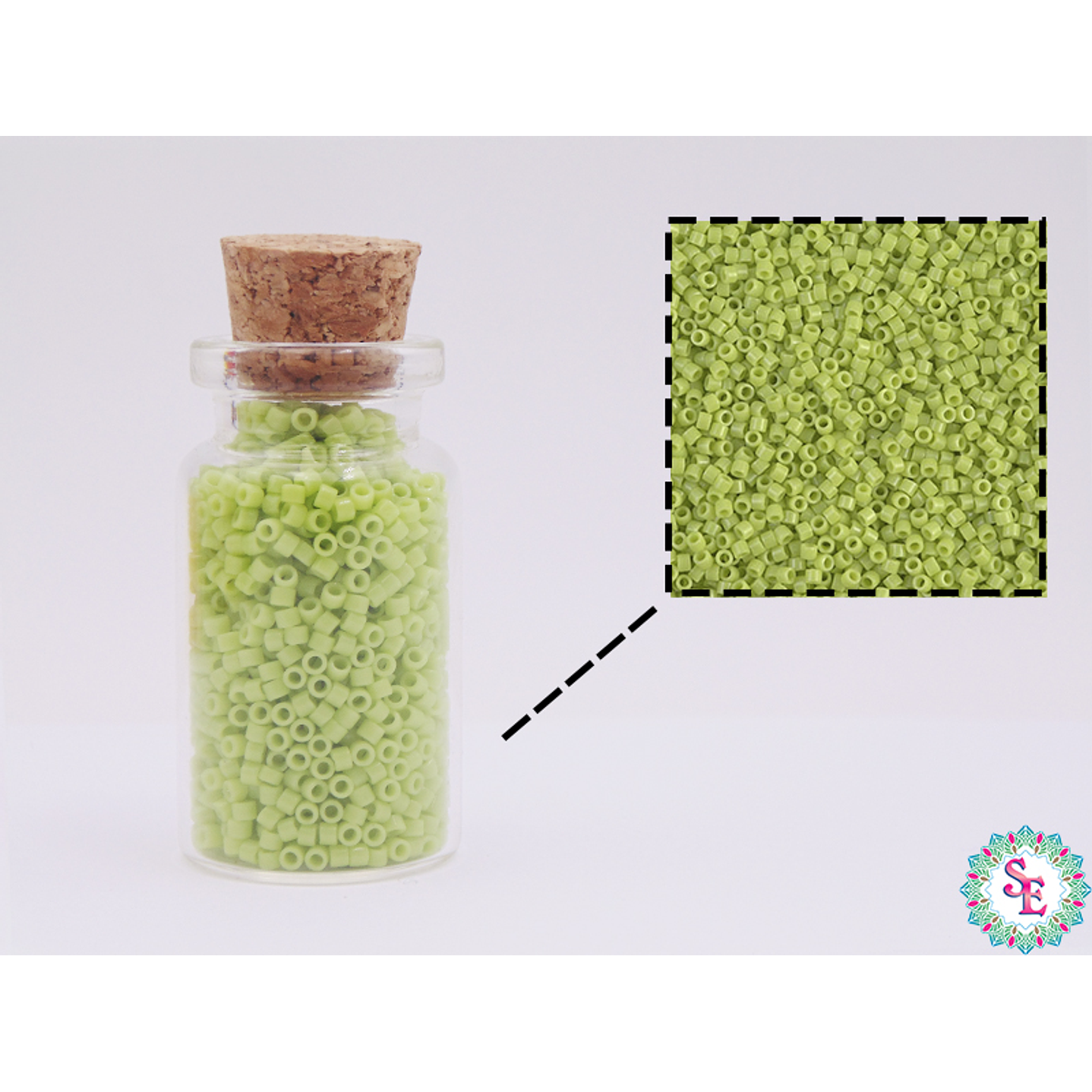 MIYUKI DELICA 11/0 CHARTREUSE OPAQUE DB0733 X 10 GRAMS 2