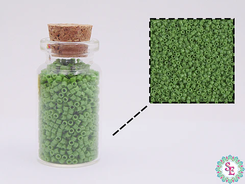 MIYUKI DELICA 11/0 APAQUE PEA GREEN DB0724 X 10 GRAMOS 