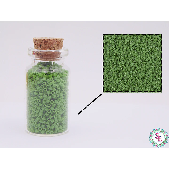 MIYUKI DELICA 11/0 APAQUE PEA GREEN DB0724 X 10 GRAMOS  2