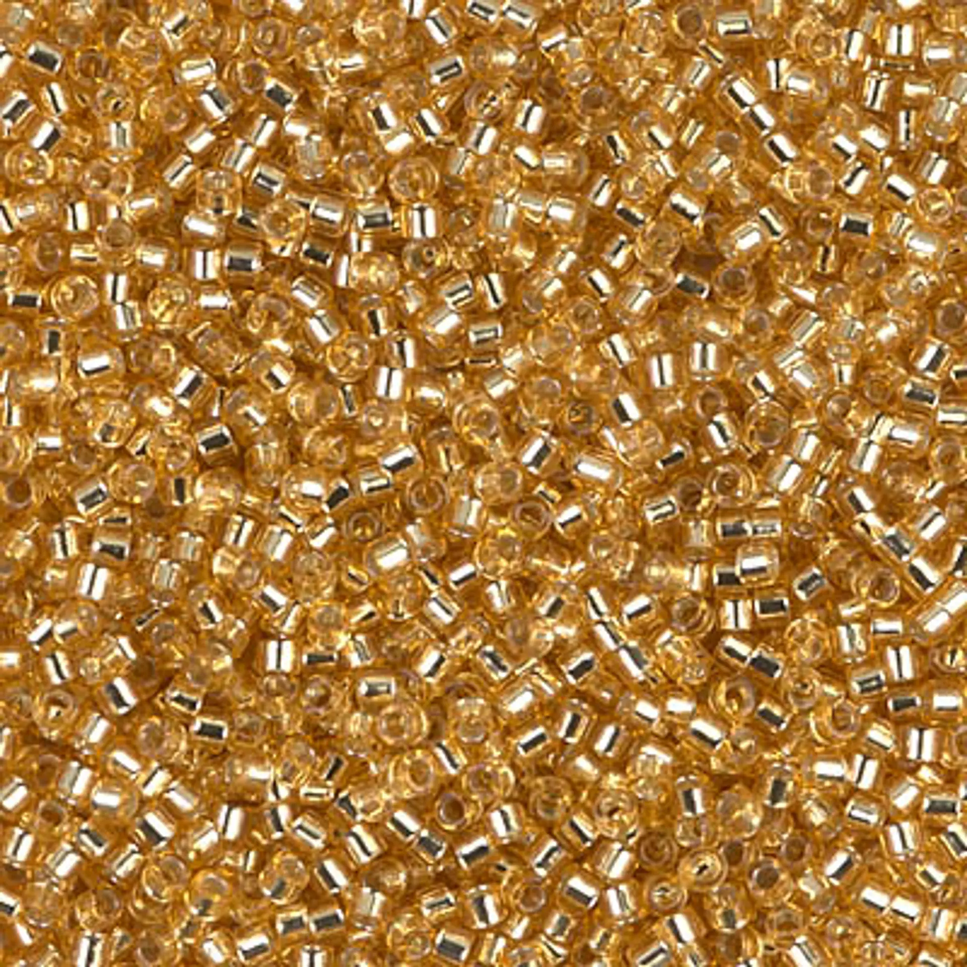 MIYUKI DELICA 11/0 GOLD LINED CRISTAL DB0042 X 10 GRAMOS  1