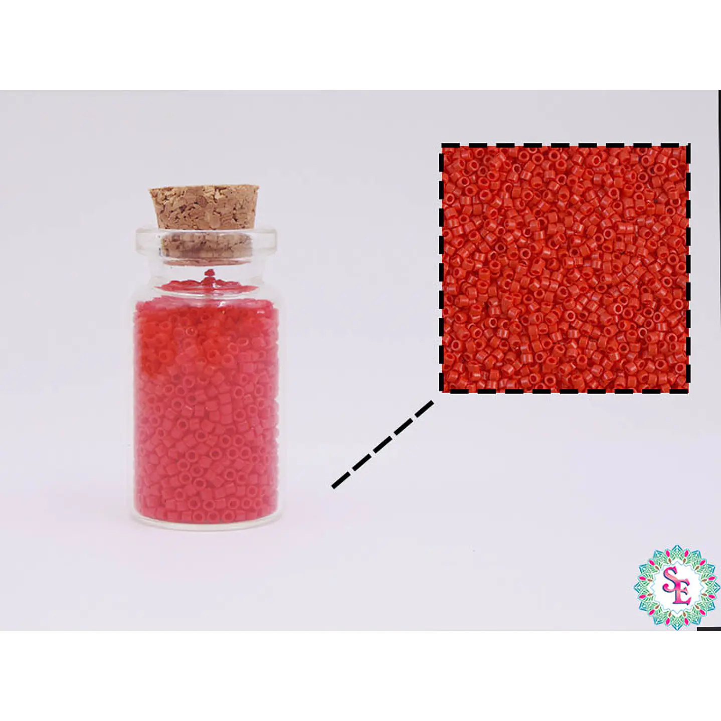 MIYUKI DELICA 11/0 OPAQUE LIGHT SIAM DB0727 X 10 GRAMOS  2