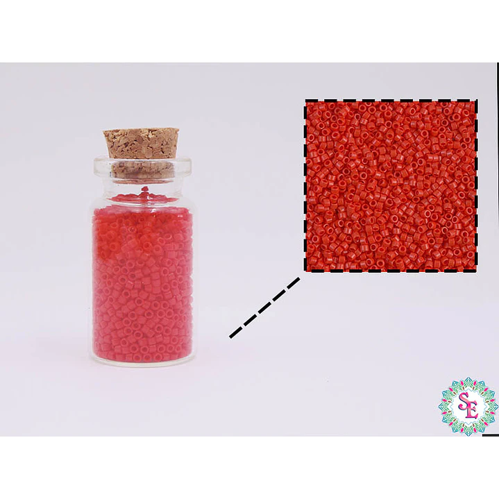 MIYUKI DELICA 11/0 OPAQUE LIGHT SIAM DB0727 X 10 GRAMOS  2