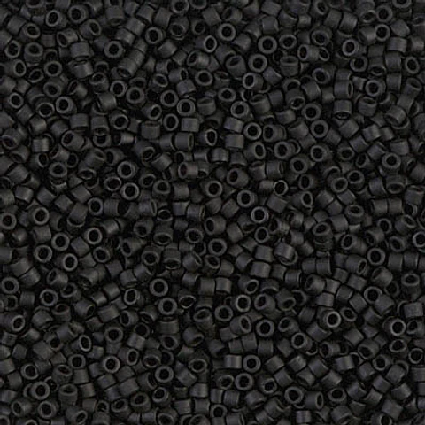 MIYUKI DELICA 11/0 JET BLACK MATE DB0310 X 10 GRAMOS 