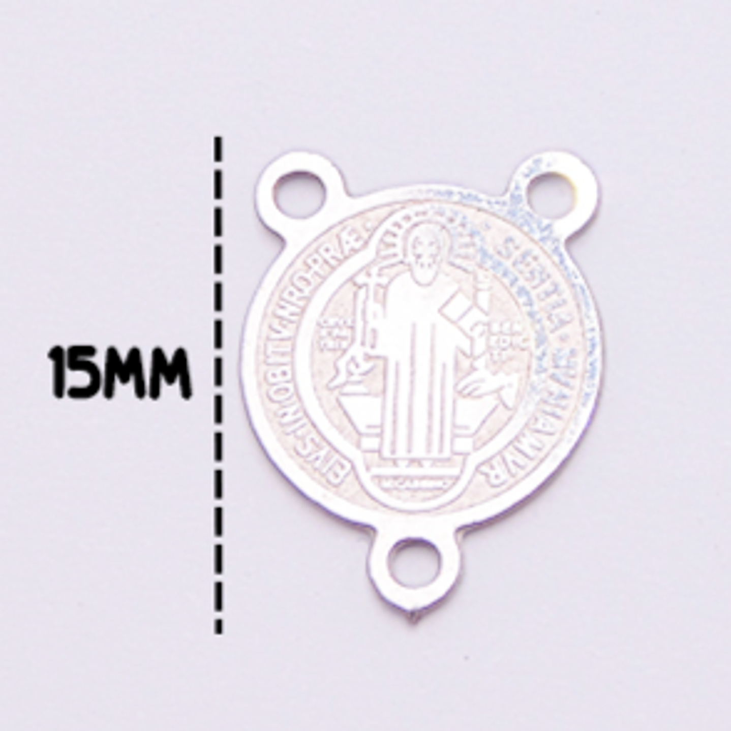 ACERO PLATEADO CRUCERO SAN BENITO 15*11MM 1