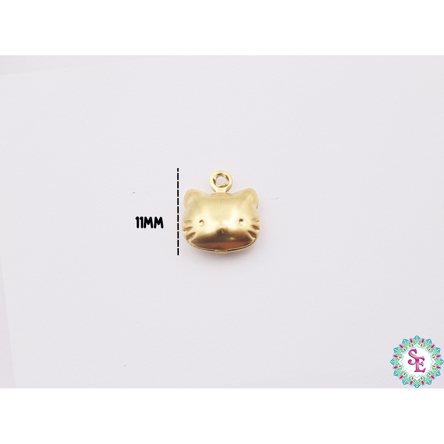 ACERO DORADO DIJE HELLO KITTY 11MM  1