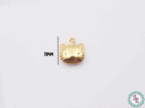 ACERO DORADO DIJE HELLO KITTY 11MM 