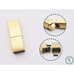 ACERO DORADO BROCHE IMAN PULSERA 8*5MM