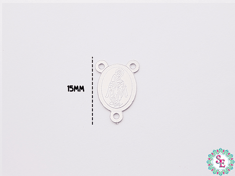 ACERO PLATEADO CRUCERO VIRGEN MILAGROSA 15*10MM