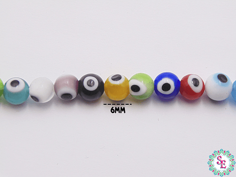 OJO TURCO REDONDO # 6MM MIX