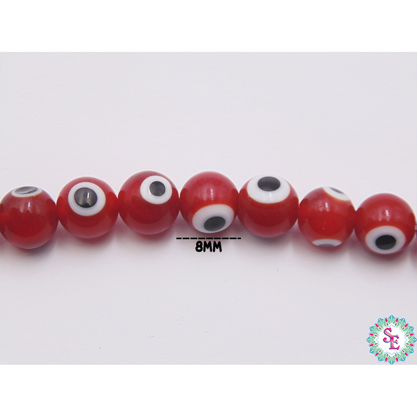 OJO TURCO REDONDO # 8MM ROJO 1