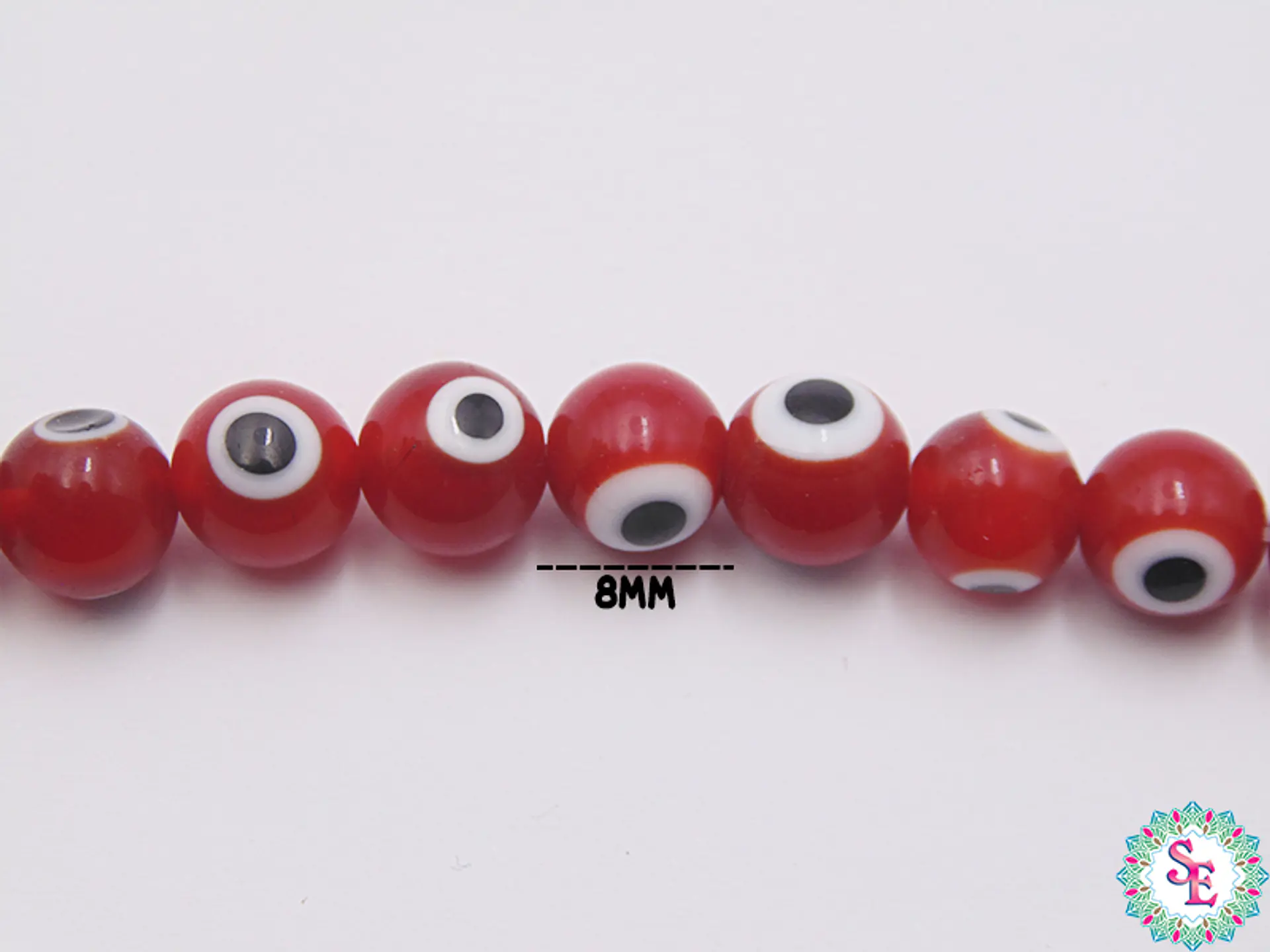 OJO TURCO REDONDO # 8MM ROJO 1