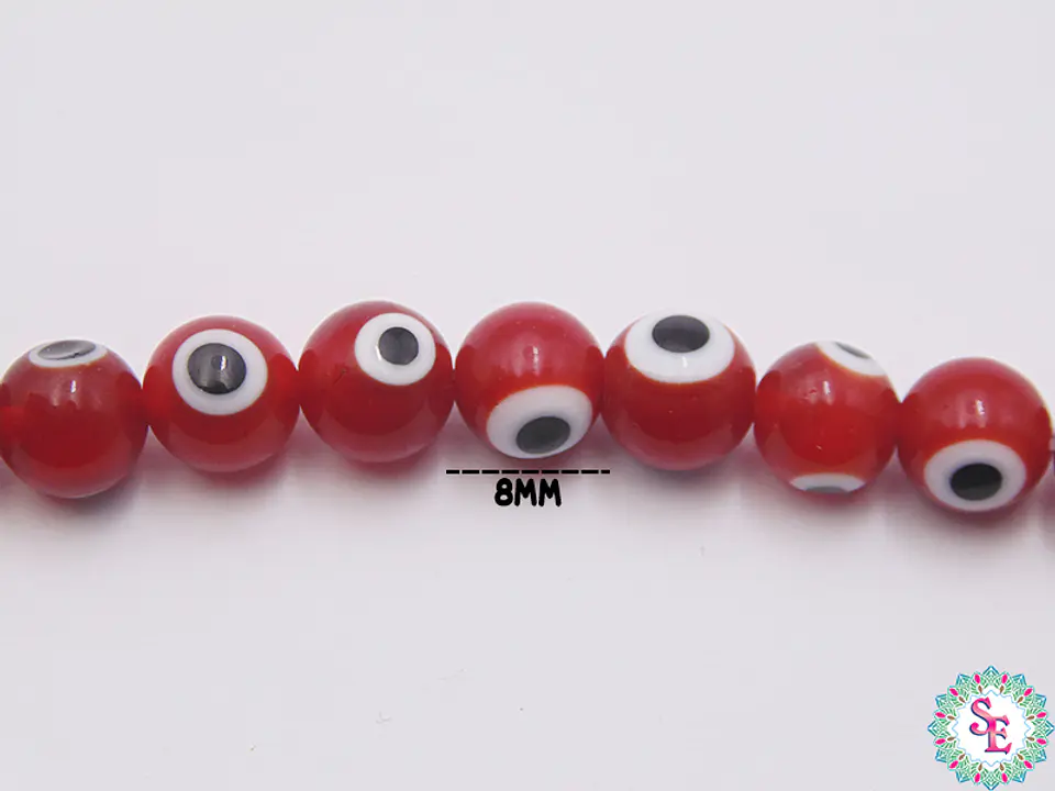 OJO TURCO REDONDO # 8MM ROJO 1
