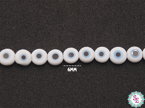 OJO TURCO PLANO # 6MM BLANCO